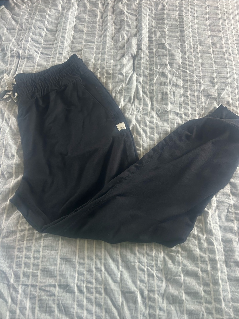 Black Drawstring Jogger Pants - Picture 2 of 6